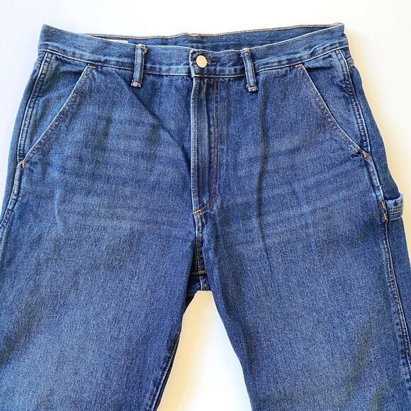 Gap Mens 90s Loose Carpenter Jeans 33x32 Relaxed Fit Dark Wash - Picture 6 of 12